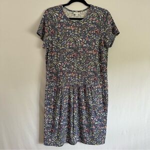 J Jill Womens Midi Dress Size M Cottagecore Floral Garden Everyday Comfort